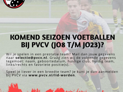 Voetballen bij PVCV? Dit moet je weten!