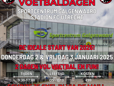 PVCV Kerst zaalvoetbaldagen in Sportcentrum Galgenwaard!