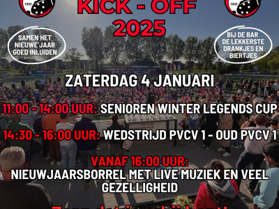 Zaterdag 4 januari KICK-OFF 2025